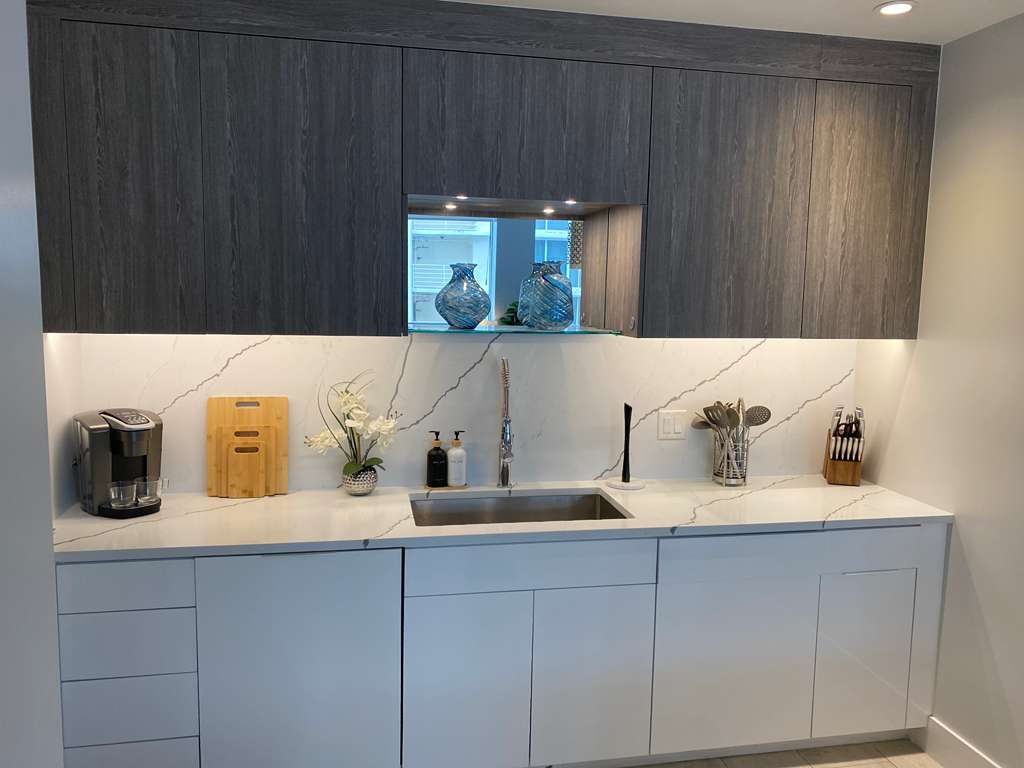 Beautifully styled kitchen interior design by Furnish Your Rental