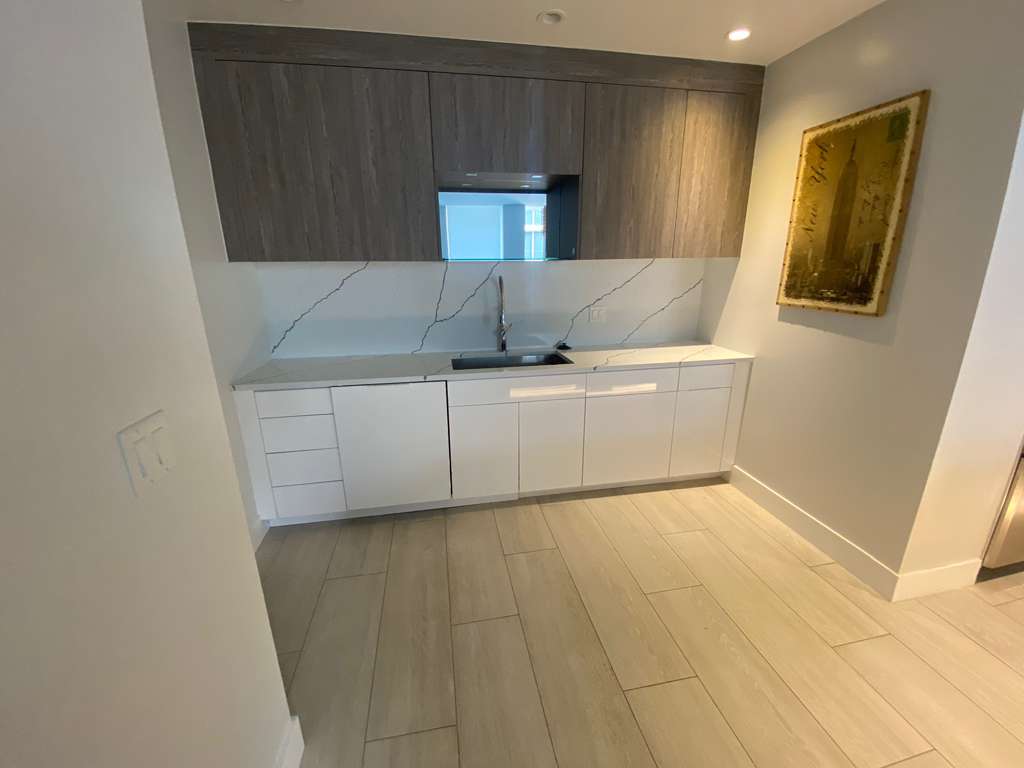 Kitchen before rental property styling transformation